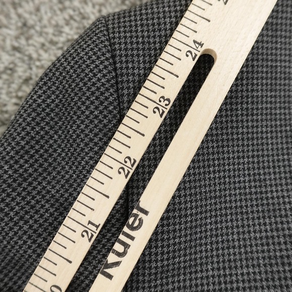 NEW Stafford Blazer Mens 42R Gray Check Wool Classic Fit Sport Coat Jacket Suit - Picture 13 of 16